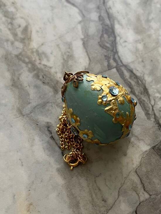 Unknown Jewelry - OOAK Handcrafted Robin's Egg Pendant Artisan Collector's Estate